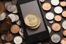 Mobiltelefon och mynt