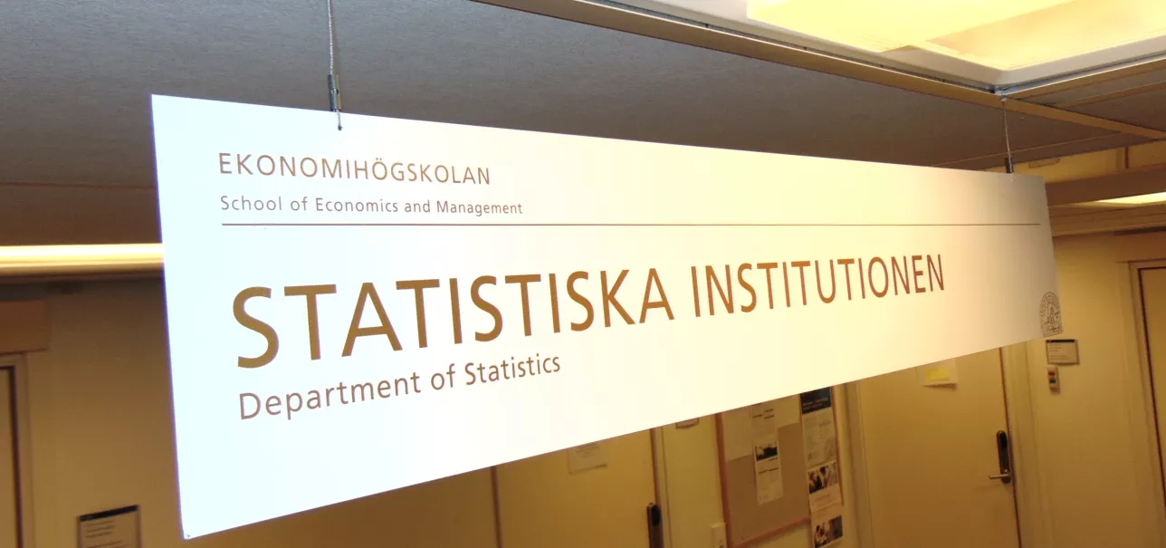 Sign which says Department of Statistics